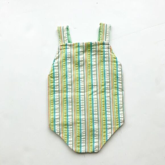 Handmade lined button front romper looks 6-12m - Picture 4 of 4